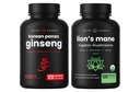 NutraChamps Korean Ginseng Capsules and Lions Mane Capsules 2 Pack Bundle