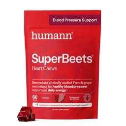 HumanN SuperBeets Heart Chews, Pomegranate Berry Flavor, 60 Ct