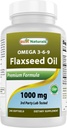 Best Naturals Flaxseed Oil 1000 mg 240 Softgels - Omega-3-6-9 for Heart Health