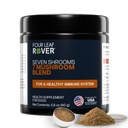 Four Leaf Rover Seven Shrooms - Organic Mushroom Supplement for Dogs - Veterinarian Formulated Whole Mushroom Extract