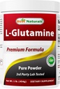 Best Naturals L-Glutamine Powder - 1 Pound - 100% Pure and Free Form - Glutamine Recovery Powder - Clinically Proven Recovery Aid for Men and Women (817716014555)