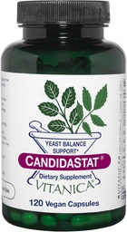 Vitanica Candidastat, Yeast Balance Supplement and Support, Vegan, 120 Capsules