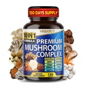 Vegatot Premium Mushroom Complex 10-in-1 with Lion's Mane, 150 Capsules
