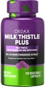 ORZAX Milk Thistle 250 mg - Liver Cleanse Detox & Repair Support - Herbal Supplement - 80% Silymarin Standardized, Dandelion Root & Artichoke Extract - Vegan & Non-GMO - 120 Capsules - 120 Day Supply