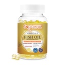 Spoonful Mini Omega 3 Fish Oil, iFOS Certified, 1290 mg Per Serving, 120 Softgels Pearls, Small Size Easy to Swallow Capsules, Made in USA