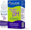 Alkazone Balance Your pH, Antioxidants Alkaline Mineral Drops, Single 1.25 Oz Pack, Portable, Yields 10 Gallons of alkaline, antioxidant Water, Unflavored, pH Balance, Hydration