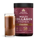 Ancient Nutrition Collagen Peptides Powder, Multi Collagen Protein, Women & Men, Vitamin C, Probiotics, Hydrolyzed Collagen, Supports Skin, Joints, Gut Health, Chocolate, 24 Servings