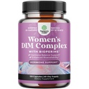 Potent DIM Supplement for Women - Hormone Balance for Women with DIM and Black Pepper Menopause Support and PMS Relief - Menopause Supplements Extra Strength 300mg per Serving - 120 Count