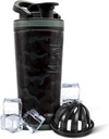 Ice Shaker Insulated Stainless Steel Shaker Bottle | 26oz, Black camo | Cold for 30+ Hours | Insulated Cup with Twist-on Agitator | Odor-Free Bottle for Protein Shakes, Water, Smoothies, Cocktails
