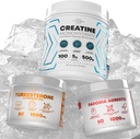 Fadogia Agrestis+ Performance Creatine Monohydrate Powder Supplement + Turkesterone & Tongkat Ali Gluten Free, Non-GMO, Vegan (60 Capsules)