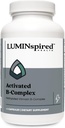 LUMINSPIRED Health Activated Vitamin B Complex with Vitamin C & Biotin, All Vitamin B Dietary Supplement for Immune Support, Metabolism, Antioxidant, Mood & Energy, Gluten Free, Vegan - 90 Counts