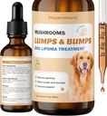 Dog Lumps and Bumps Supplement, Turkey Tail Mushroom Guard for Dog Lipomas, Organic 7 Mushroom Complex Drops, Strengthen Immunity & Energy for Buddy with Shiitake Mushrooms, Reishi, Lion's Mane