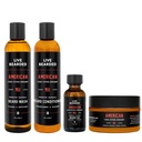 Live Bearded Complete Beard Grooming Kit - Wash, Conditioner, Butter and Oil - Made in the USA with All-Natural Ingredients - Mens Groom Set | American Scent - Cedar, Vetiver, Bergamot