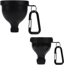 2 Pcs Protein Powder Container, Portable Protein Powder Travel Container, Protein Powder Funnel, Water Bottle Funnels for Powder Mixes, Pre Workout/Gym Supplement Funnel Keychain (50ml+100ml)