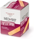 Medique Products 61433 Extra Heavy Weight Latex Free Flexible Woven Strip Bandages, 7/8-Inch By 3-Inch, 100 Per Box