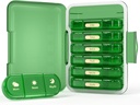 Weekly Pill Organizer 3X a Day, 7 Day Pill Box 3 Times, Portable for Travel Pill Case for Pills/Vitamin/Fish Oil/Medication/Supplements (3x7 Green)