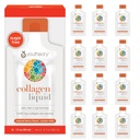Youtheory Collagen Liquid - 5,000 mg Hydrolyzed Collagen Peptides - Supports Hair, Nail, Joint & Bone Health* - Berry Flavor - 1 oz Single Serve Packet, Pack of 12