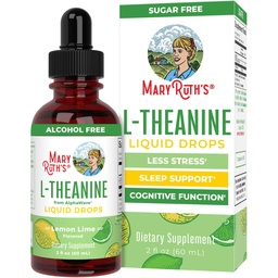 MaryRuth's L Theanine 200mg Liquid Drops | Mood Support for Adults & Kids | Focus Supplement | Natural Sleep Support | Vegan | Non-GMO | Gluten Free | 30 Servings