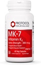 PROTOCOL FOR LIFE BALANCE MK-7 Vitamin K2 300mcg - Extra Strength - VIT K Supplement - MK-7 Vitamin K2 Life Balance - Support Bone Health & Vascular Elasticity - Non-GMO & Vegan - 60 Veg Capsules