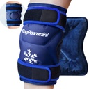 KingPavonini XXL Knee Ice Pack Wrap Around Entire Knee After Surgery, Large Reusable Gel Ice Pack for Injuries, Pain Relief, Swelling, Sports Injuries, 1 Pack (Blue)