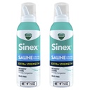 VICKS Sinex Saline Extra Strength Nasal Spray, 3X Concentrated* Drug Free Ultra Fine Mist, Instantly Clears Mucus, Ultra Concentrated to Clear Congestion Fast, Safe For Daily Use, 5 OZ x 2