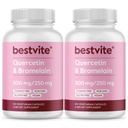 BESTVITE Quercetin with Bromelain 500mg/250mg (240 Vegetarian Capsules) (120 x 2) - No Stearates - No Silicon Dioxide - Vegan - Non GMO - Gluten Free