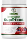 Essiac SuperFood for Immune Support 10.6 oz | 12 Organic Greens, Concentrated Antioxidants, Pre and Probiotics | Vegan, Dairy Free, Gluten Free| Non-GMO, No Added Sugar