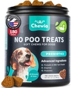 No Poo Chewables for Dogs - Probiotics for Digestive Health with Enzymes - Coprophagia Deterrent - Canine Stool Eating Deterrent - Digestive, Dental, Gut & Immune Health - No Poop Eating
