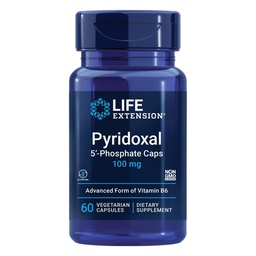 Life Extension Pyridoxal 5'-Phosphate, Vitamin B6, 100 mg, 60 Caps