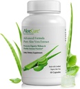 AloeCure Organic Aloe Vera Capsules, 130,000mg Inner Aloe Leaf Equivelant per Serving, Support Gut Health & Digestive Comfort, Stomach Acid Buffer, Natural Immune Supplement, Aloin Free, 60 Capsules