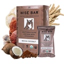Wise Bar Adaptogen Mushroom Nutrition Bars with Reishi, Lions Mane & Ashwagandha, Organic Vegan & Gluten Free Snacks for Natural Focus, Energy & Immunity Support, Mocha Coconut Flavor, 12 Count