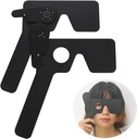 2 Pack Ophthalmic Eye Occluder for Ophthalmologists, Optometrists and Orthoptists Eye Exam Tool (Black)