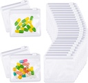 Nuanchu 96 Pieces Pill Pouches Bags Set Reusable Zippered Pill Baggies Clear Plastic Self Sealing Travel Medicine Organizer Storage with Slide Lock for Medicine and Small Items