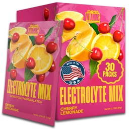 Dr. Price’s Electrolytes Hydration Powder Packets – Cherry Lemonade, 30 Packs | Sugar Free Electrolyte Drink Mix, 72+ Trace Minerals, Manganese | Keto, Vegan, Doctor-Formulated, Made in USA