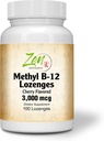 Best Metholated b12 Vitamin & B12 with Folic Acid Supplement - with Vitamins B-6, Folic Acid, Biotin - Support Cardiovascular Health, Healthy Immune System, Brain & Nerve Function - 100 Lozenge