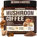 Mushroom Coffee Organic - 9 Mushroom Adaptogen Mix - Lion's Mane, Chaga, Turkey Tail, Reishi, Shiitake - Instant Mushrooms Coffee for Gut Health, Energy, Mental Clarity - 60 Servings