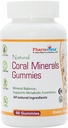 Coral Calcium Gummies with Trace Minerals - Tasty, Vegan, Gluten Free Gummies with Natural Calcium & Vitamin D3, 60 Count