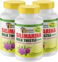 Sunshine Naturals Milk Thistle Complex. Liver Health Support, Detoxification, Antioxidant Defense, and Natural Liver Function Enhancement. Promotes Digestive Health. 600 mg. 120 Capsules. Pack of 3.