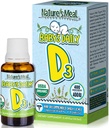 Nature's Meal - Vitamin D Drops for Infants, Baby Vitamin D Drops for Immune System, Heart Health, and Bone Health, Liquid Vitamin D with Vitamin D3 400 IU per Serving, Unflavored, 14.5 ml