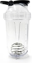 Blender Shaker Bottle, 500ml/16oz, Dishwasher Safe, Shatterproof, Portable Pre Workout Whey Protein Drink Cup, Mixes Cocktails Shakes, gifts for men women, white elephant gifts for adults