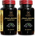 ACAI Berry Extract - Antioxidant-Rich Superfood for Immune Support for Women and Men, Wellness Recharge, Daily Energy Support - 2 Bottles 120 Capsules.