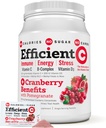 ANDREW LESSMAN Efficient C + Cranberry Benefits 30 Packets - Immune, Energy, Stress and Urinary Tract Support. Reinvention of The Vitamin C Drink. No Calories. No Sugar. No Carbs. Easy to Mix.