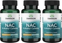 Swanson NAC N-Acetyl Cysteine - Antioxidant Anti-Aging Respiratory Liver Support - Amino Acid Supplement 1000 mg 60 Capsules (3 Pack)