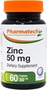 Zinc 50 mg, Immune Support Supplement, Elemental Zinc Chelated Gluconate, Mineral Antioxidant for Man and Woman Health, Acne, Easy to Swallow, 60 Tablets