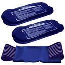 Reusable Hot and Cold Ice Packs for Injuries (3-Piece Set), Joint Pain, Muscle Soreness and Body Inflammation - Reusable Gel Wraps - Adjustable & Flexible for Knees, Back, Shoulders, Arms and Legs
