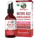 MARYRUTH'S Organic Methyl B12 Spray, 1,500 mcg B12 Per Serving, 1 Fl Oz