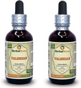 Valerian (Valeriana officinalis) Tincture, Organic Dried Roots Liquid Extract (Brand Name: HerbalTerra, Proudly Made in USA) 2x2 fl.oz (2x60 ml)