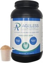 Chocolate Whey Protein Powder and Collagen Peptides for mature adults. Supports muscle building and joint health with 24g protein, creatine, HMB, and vitamins (30 Servings, Chocolate)