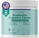 Probiotics for Dogs, Dog Probiotics and Prebiotic with Enzymes, for Gut & Digestive Health and Yeast Balance, Support Immune System, Chicken Flavor, 120 Soft Chews