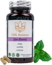 Zen Blend - Stress and Anxiety Supplement with Ashwagandha, L-Theanine, Holy Basil, Skullcap, Passionflower & Lemon Balm | Supports Mood, Focus & Stress Relief | Vegan & Non-GMO | 60 Capsules